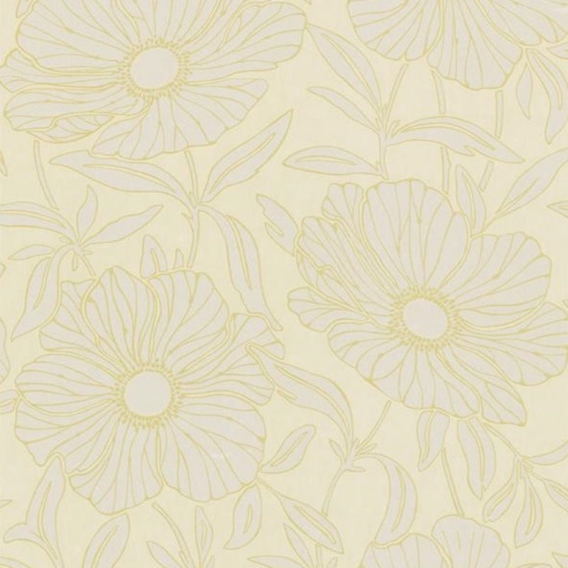 W3016.14.0 Cosmo floral large (27 inch) gold wallpaper Kravet Design