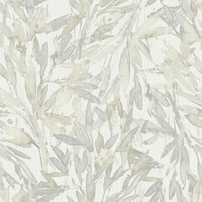 Select Y6230702 Natural Opalescence Rainforest Leaves Cream Tropical by Antonina Vella Wallpaper
