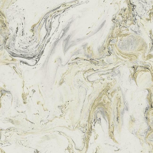 Looking Y6231201 Natural Opalescence Oil & Marble White Metallic by Antonina Vella Wallpaper