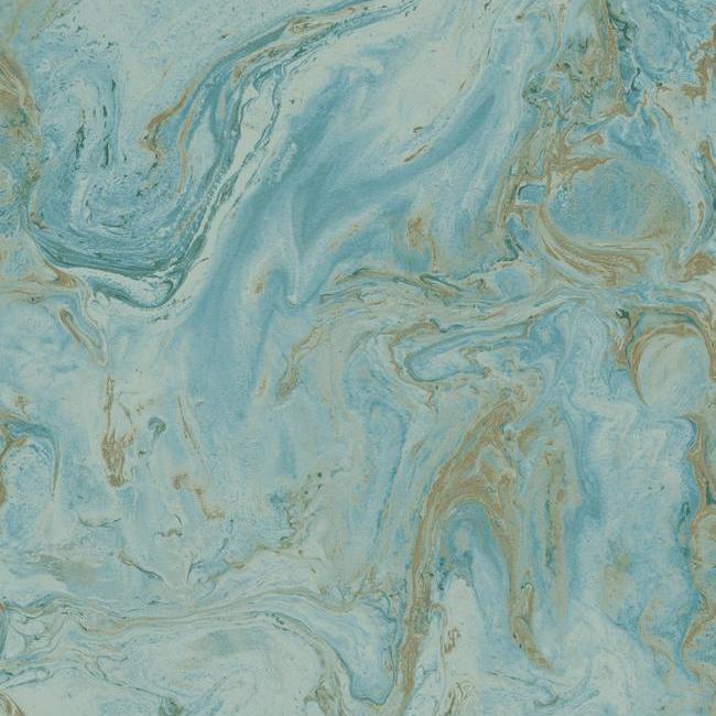 Shop Y6231206 Natural Opalescence Oil & Marble Bright Blue Metallic by Antonina Vella Wallpaper